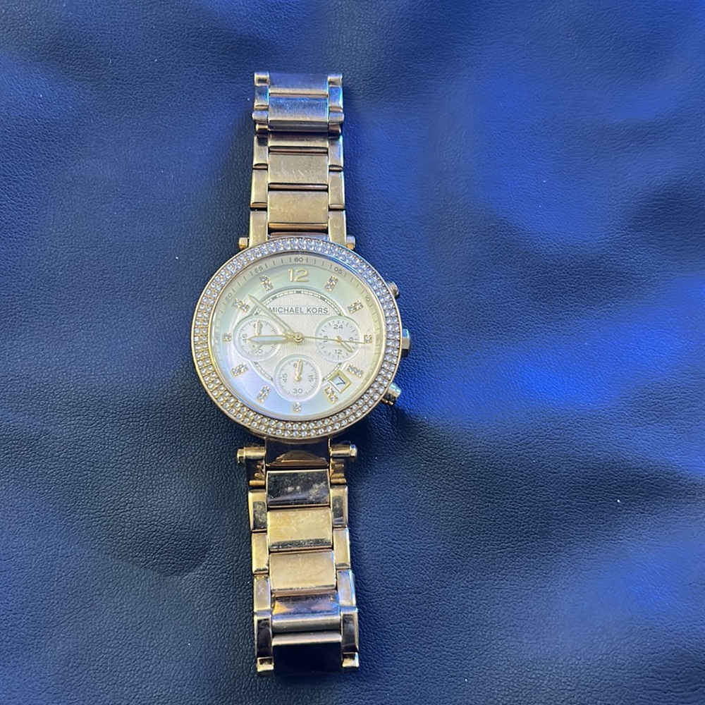 Michael Kors bling gold watch